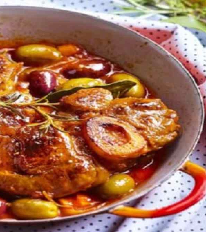 Osso bucco aux olives vertes et noires