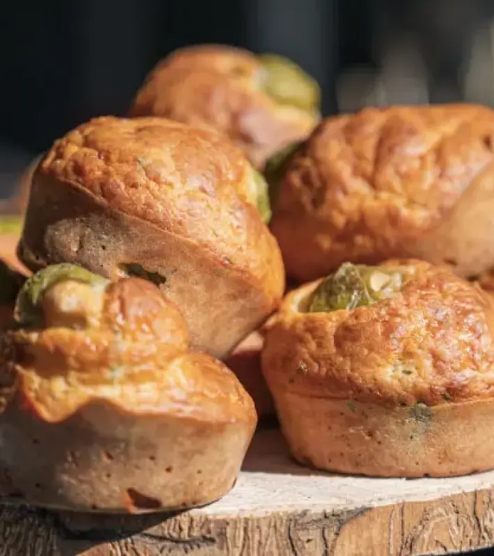 Muffins aux olives vertes
