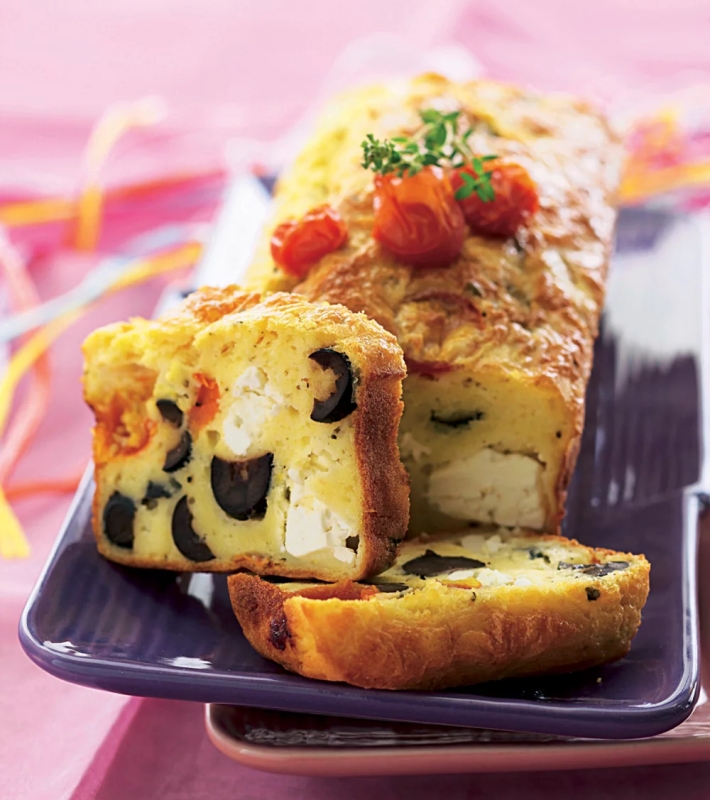 Cake aux olives et à la feta